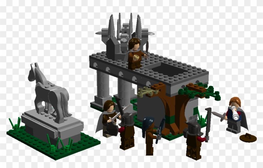 Lego Lotr Custom Amon Hen 133 Kb - Castle Clipart