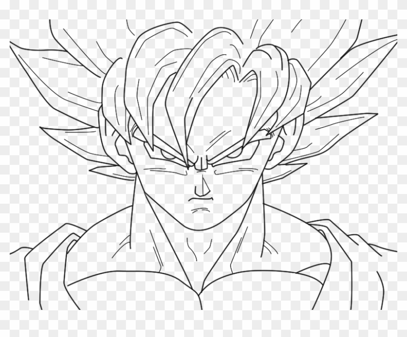 Goku Super Saiyajin Dios Db Pinte T - Naruto Lineart Clipart