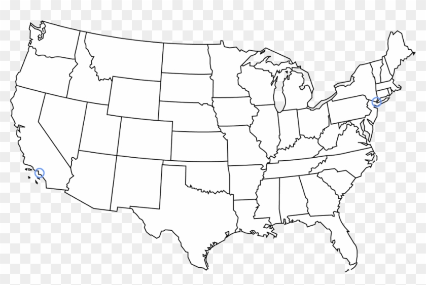 8716423 - Blank Us Map Transparent Background Clipart