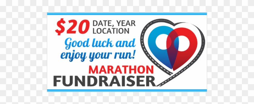 Vinyl Banner For Marathon Fundraiser With Good Luck - Abriendo Puertas Clipart