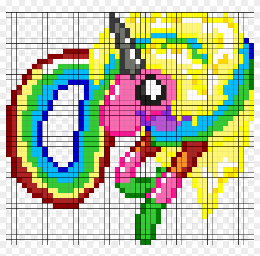 Princess Rainicorn Adventure Time Perler Bead Pattern - Adventure Time Rainicorn Pixel Art Clipart