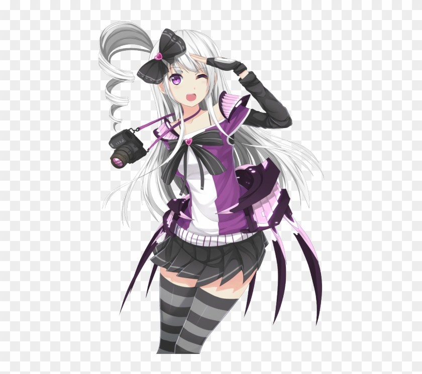 Ei Amy - Anime Garota Com Cabelo Branco Clipart #4489966