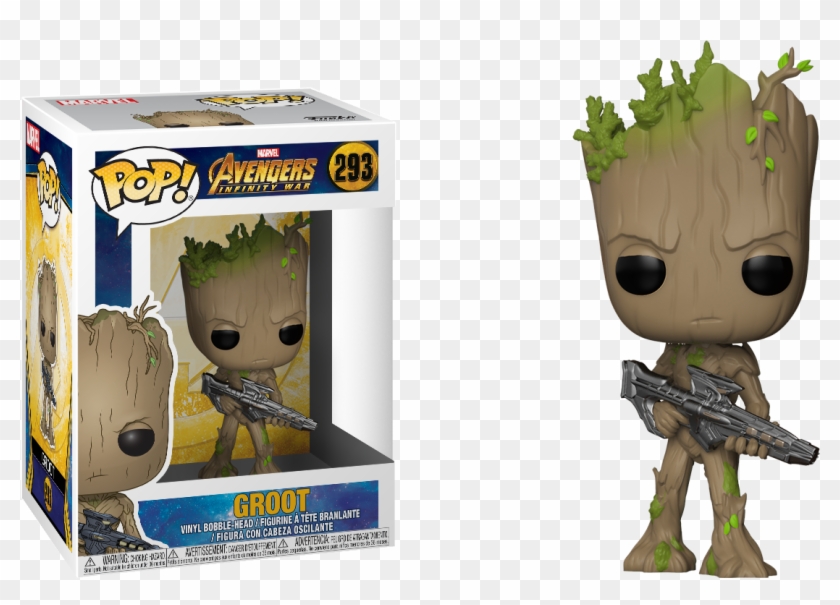 Pop Figure Marvel Groot Infinity War - Funko Pop Groot 293 Clipart #4490072