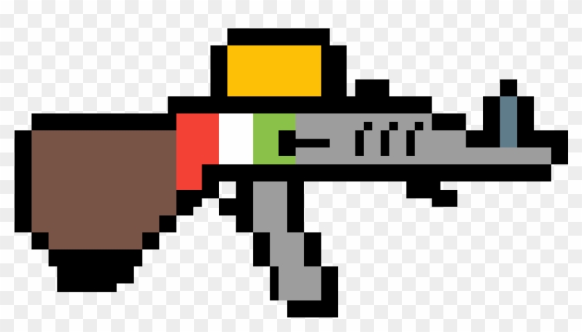 Arma Mexicana By Riptor - Ak47 Pixel Art Clipart #4492012