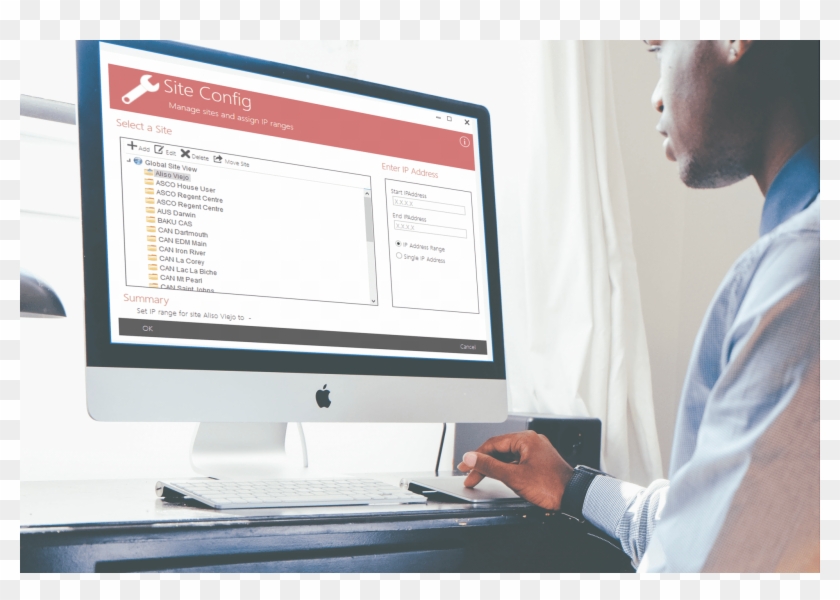 Siteconfig - Computer Mockup With People Free Clipart