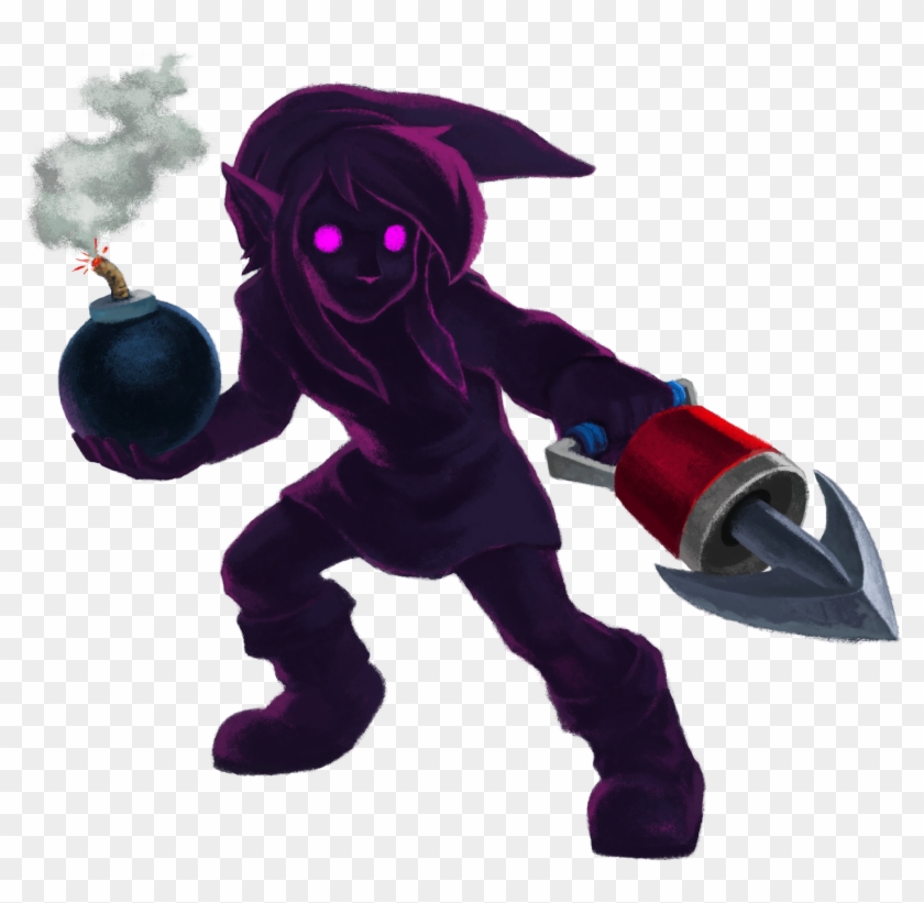 Shadow Of Evil Png - Link Between Worlds Dark Link Clipart