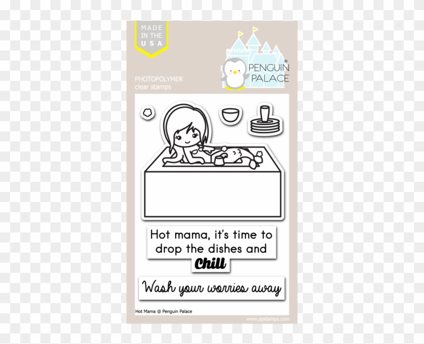 3"x4" Photopolymer Clear Stamp Set From Penguin Palace - Paper Clipart