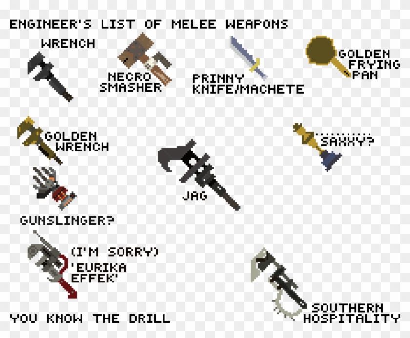 Free Melee Weapons List - Assault Rifle Clipart #4494505