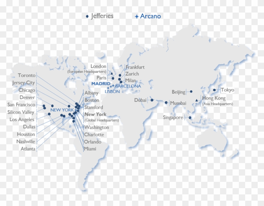 Mapa Jefferies Eng 17072017png - World Map For Paint Clipart