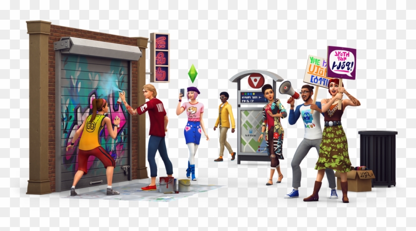 And We Will Have The Protestors Again - Sims 4 City Living Features Clipart #4497906