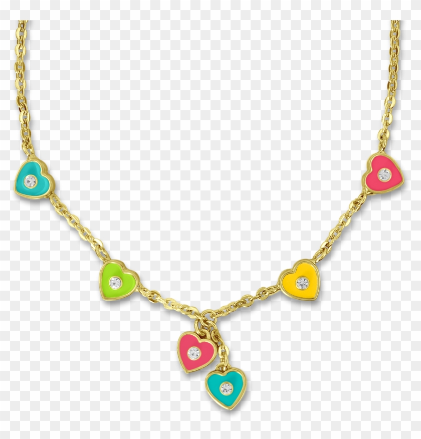 Pink And Purple Hearts Necklace Girls Necklace Clipart #450000