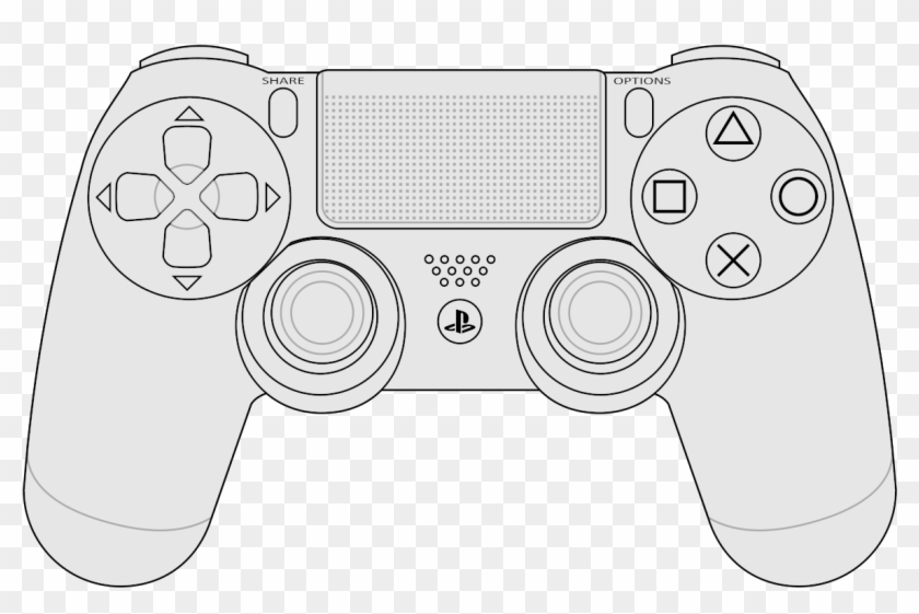 Dualshock 4 Layout - Playstation 4 Controller Illustration Clipart #450133