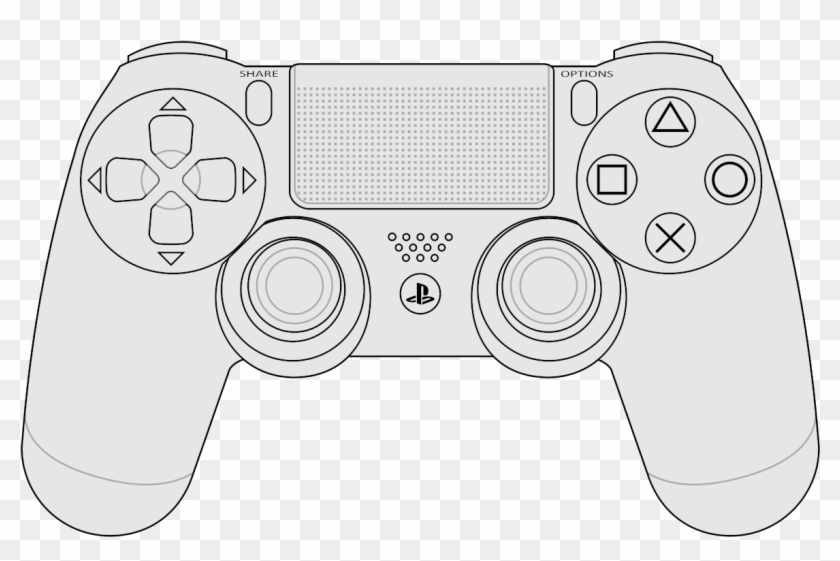 Dualshock 4 Layout - Playstation 4 Controller Illustration Clipart