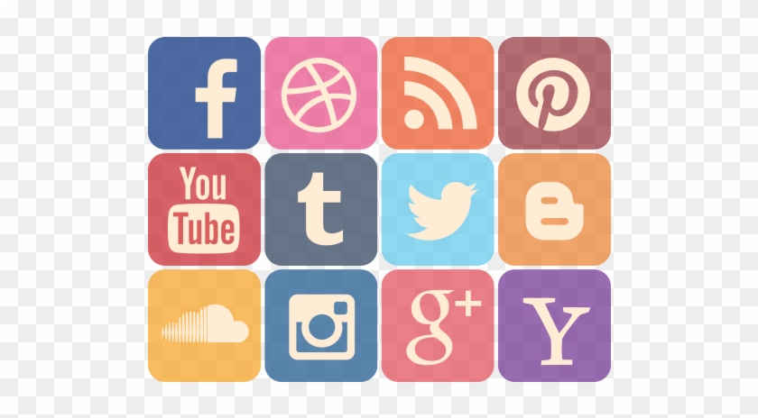 Transparent Png Social Media Icons Free Vector Pack - Graphic Design Clipart