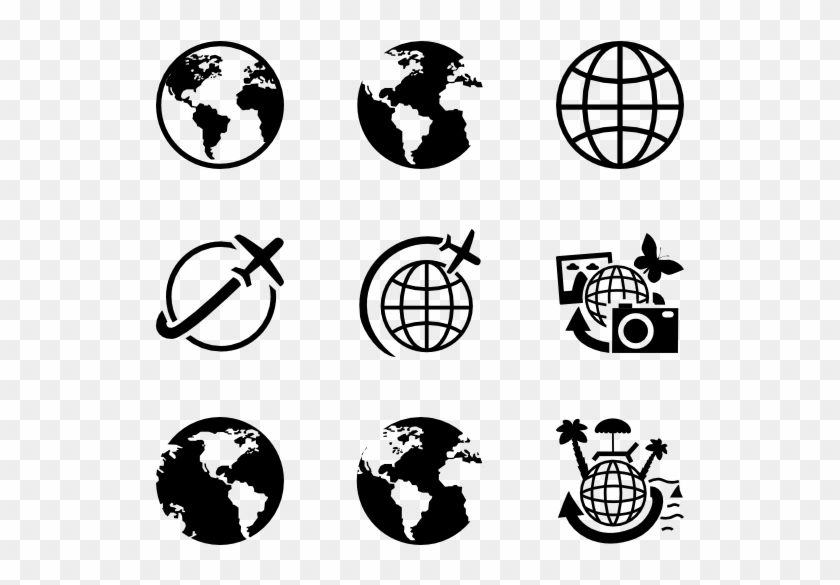 Earth Icons - Globe Icons Clipart