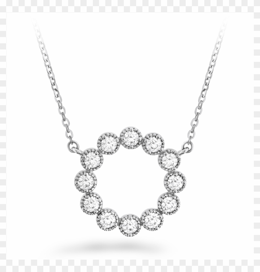 Liliana Milgrain Diamond Circle Necklace - Necklace Clipart