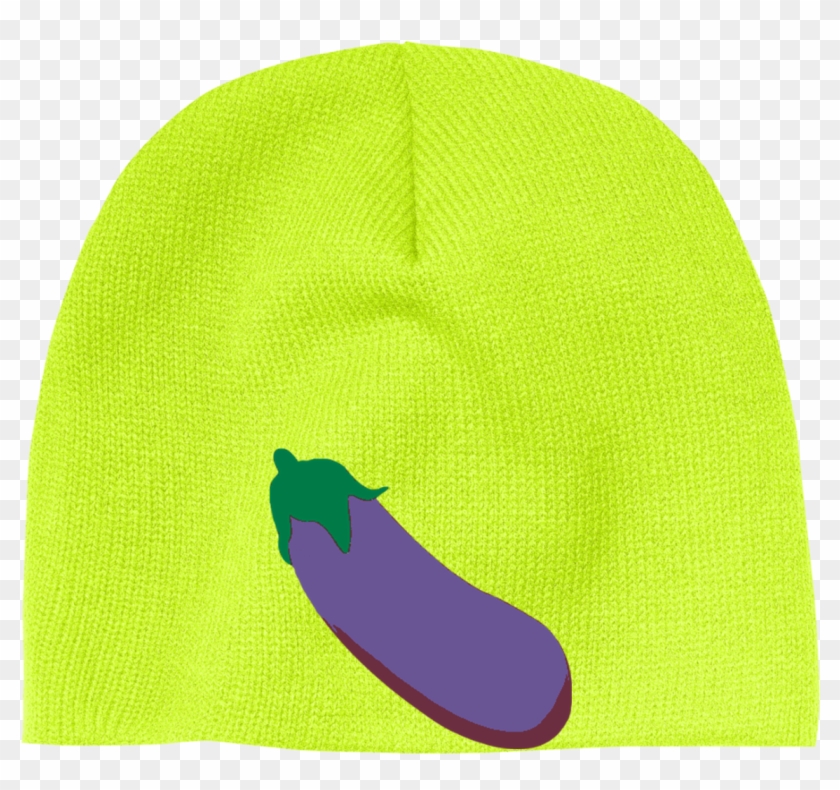 Eggplant Emoji Cp91 100% Acrylic Beanie - Beanie Clipart #450891