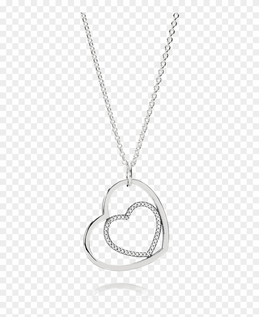 Buy PANDORA Pandora Double Heart Pendant Sparkling Collier Necklace, 925  Sterling Silver Online | ZALORA Malaysia