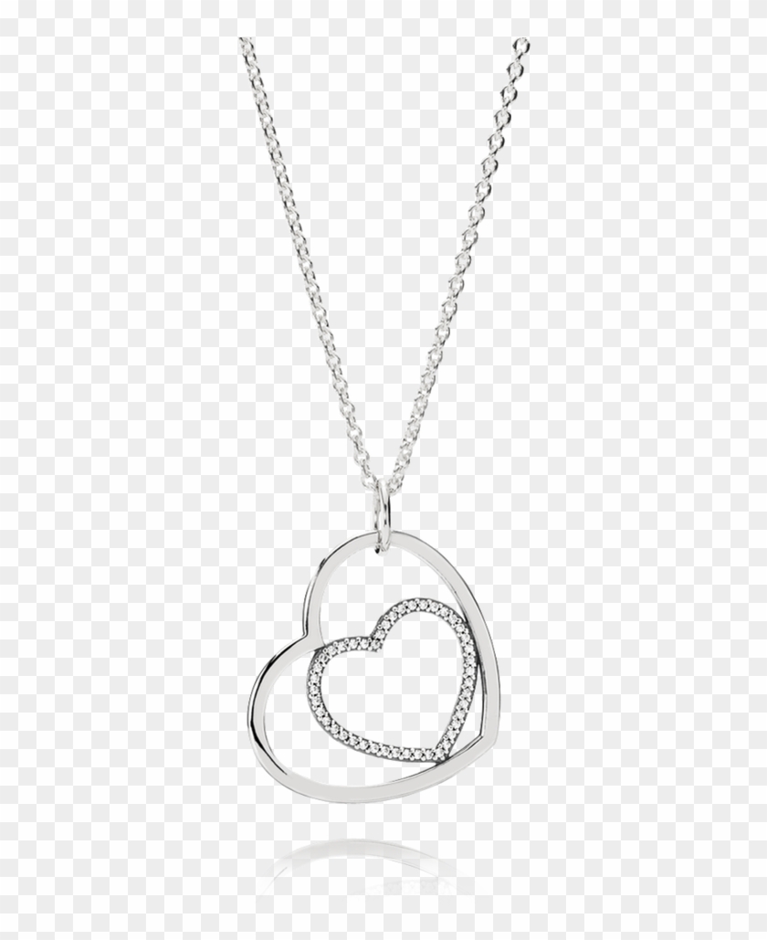 Heart Locket Png Clipart - Pandora Two Heart Necklace Transparent Png
