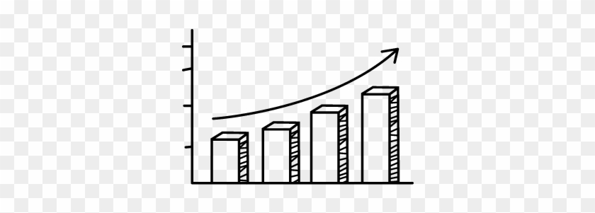 3d Bar Graph Icon - Line Graph Doodle Clipart