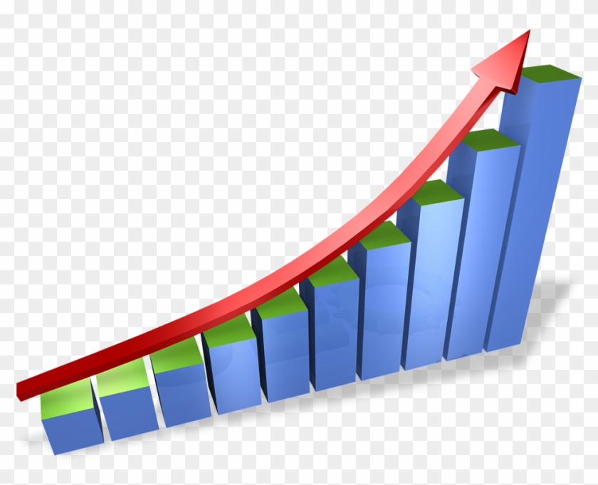 Growing Graph With Transparent Background Free Download - Transparent Background Graph Png Clipart