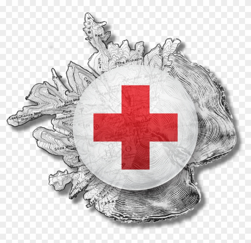 Red Cross Stamp Graphic W Shadow Png - Emblem Clipart #451808