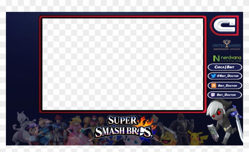 8bit Twitch Overlay Super Smash Bros Twitch Overlay Clipart 4512 Pikpng