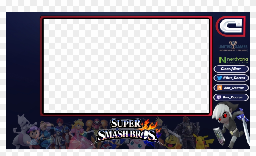 8bit Twitch Overlay - Super Smash Bros Twitch Overlay Clipart #451892