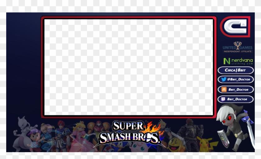 8bit Twitch Overlay - Super Smash Bros Twitch Overlay Clipart