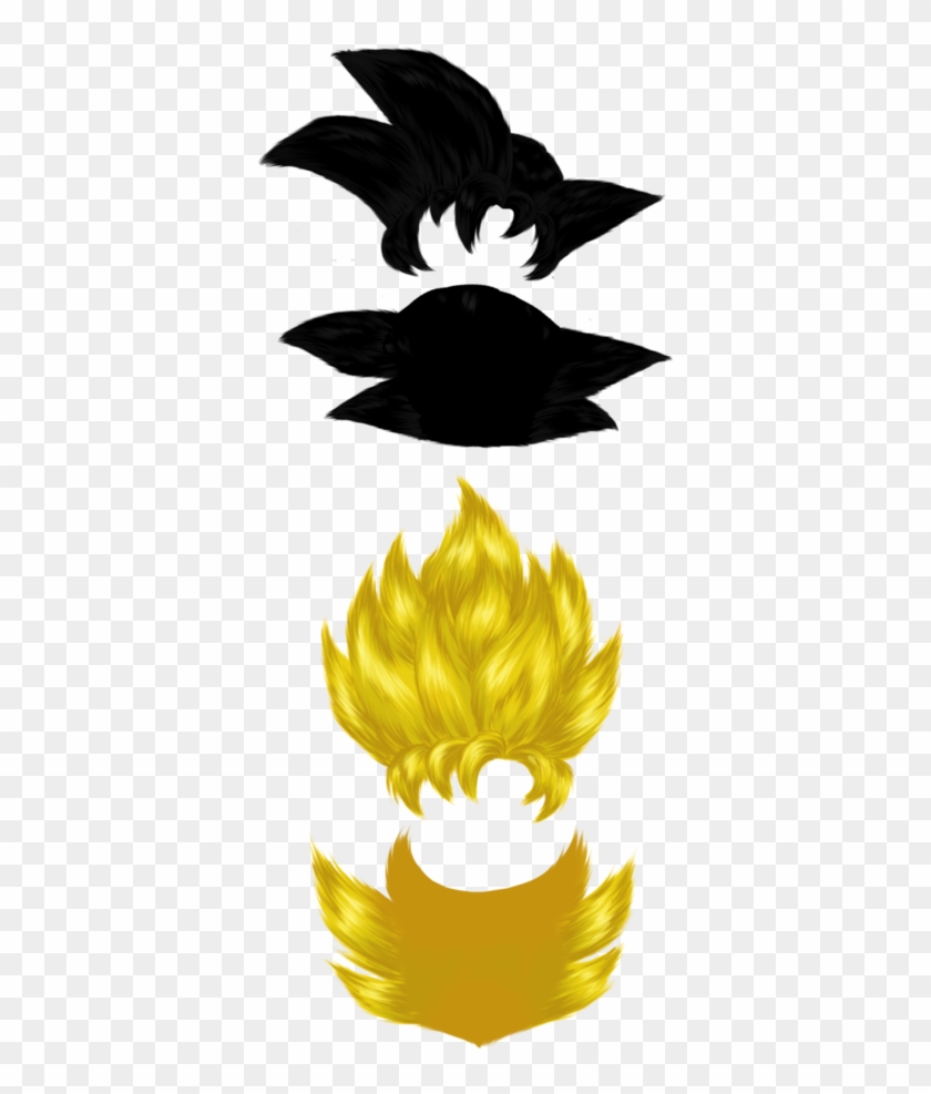 Pencil And In Color - Goku Hair Png Clipart