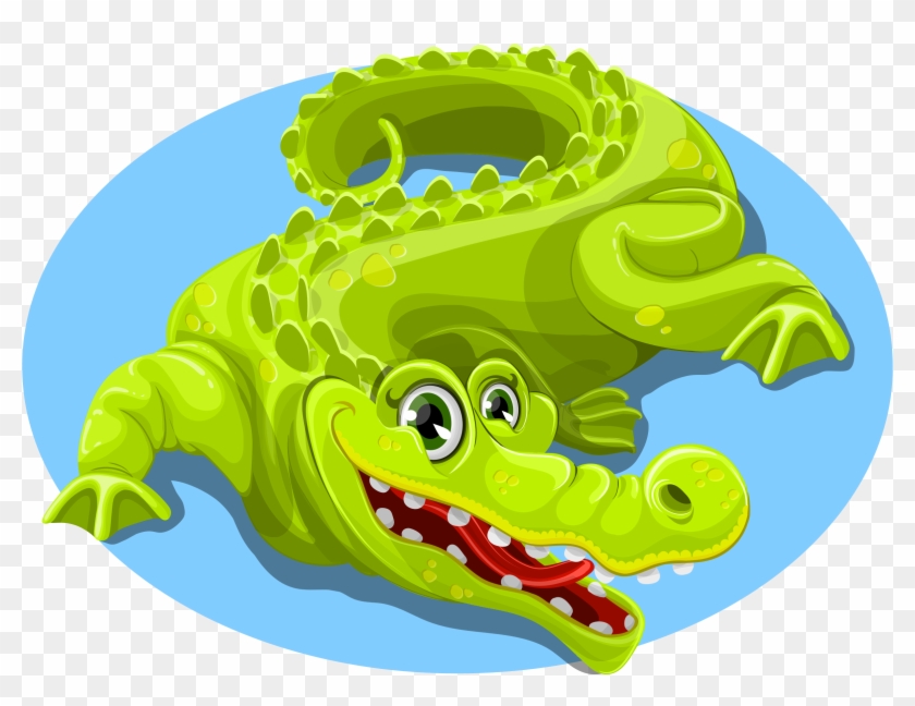 Big Image - Crocodile In Water Cartoon Png Clipart