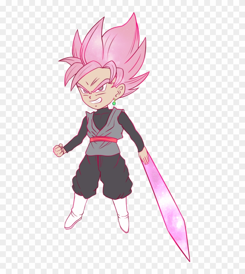 Free Png Download Goku Black Super Saiyan Rose Chibi - Black Goku Super Saiyan Rose Chibi Clipart #452156