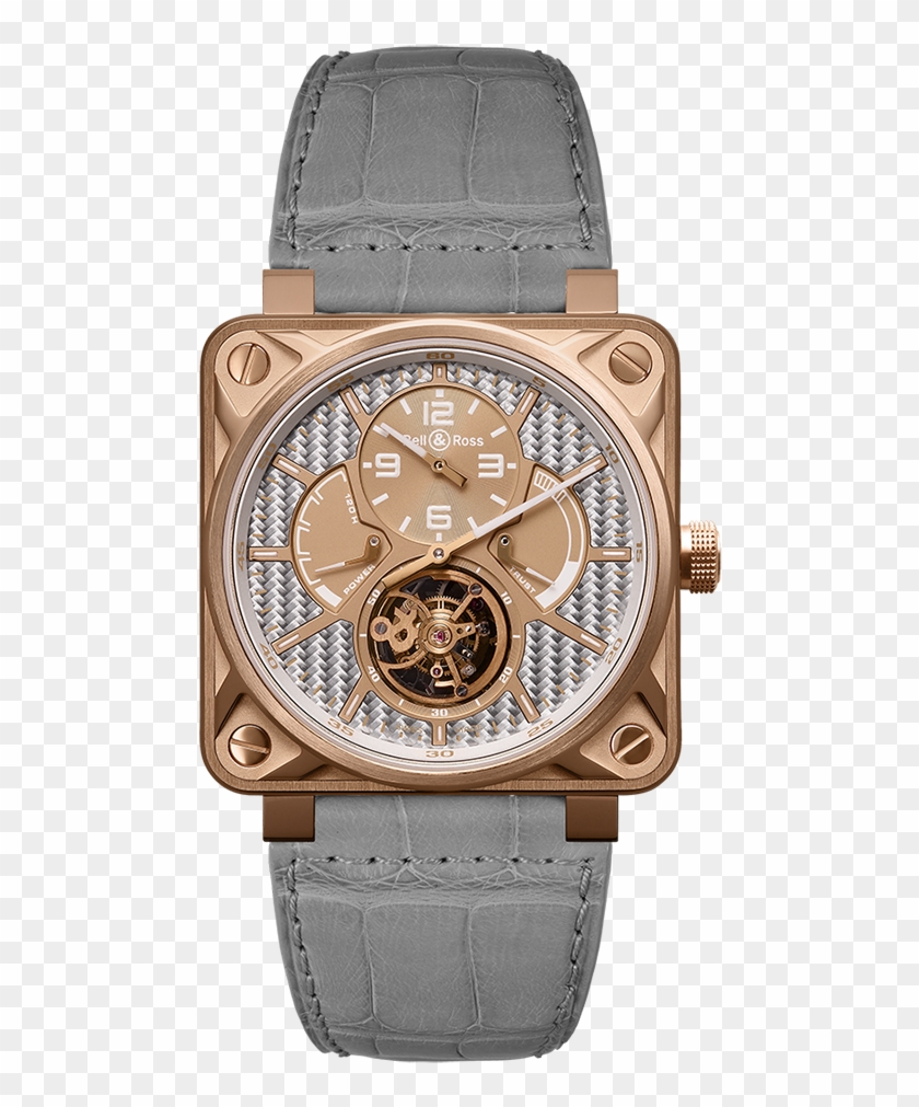 Br01 Tourbillon Gold Alu Dial Alligator - Watch Clipart