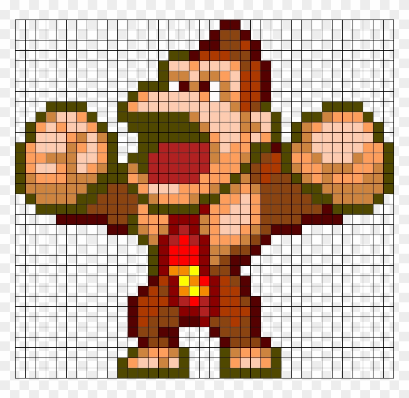 Donkey Kong Perler Bead Pattern / Bead Sprite - Pixel Art Donkey Kong Clipart