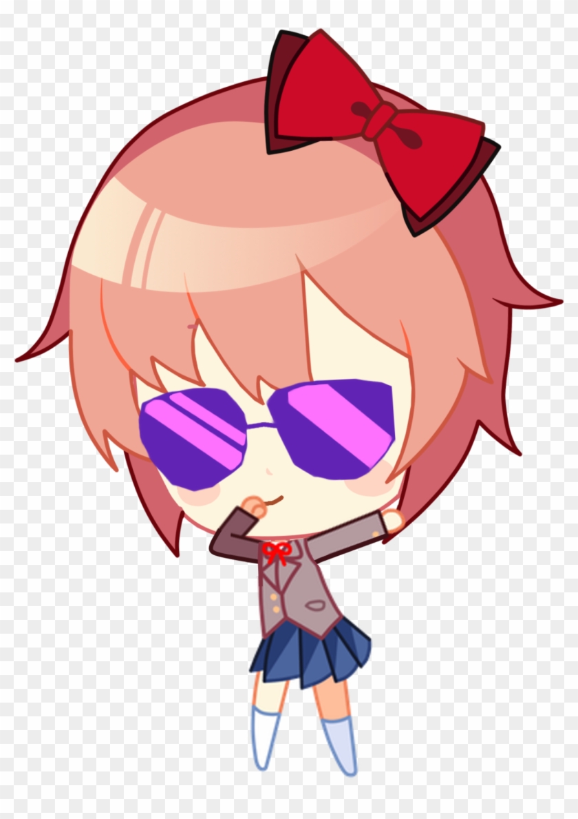 Oc Edited Mediasayori Does The Dab The Cool Dab Sayori - Doki Doki Literature Club Sayori Chibi Clipart