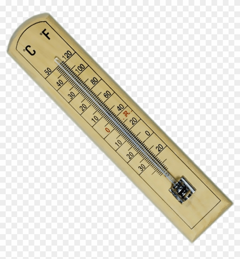 Wooden Thermometer - Transparent Thermometer Png Clipart #452811