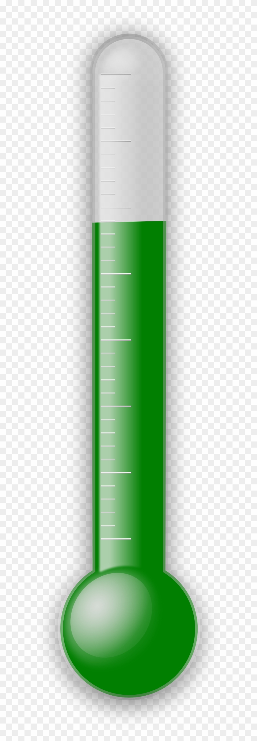 Open - Green Thermometer Clipart
