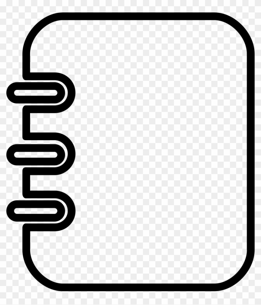 Notebook Outlined Rectangular Tool With Spring Svg - Spring Notebook Clipart Png Transparent Png #453768