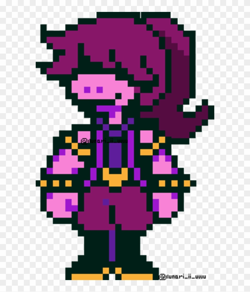 Hloy Zhit I Did A Sprite Edit Of Ponytail Susie - Susie Deltarune Sprite Clipart