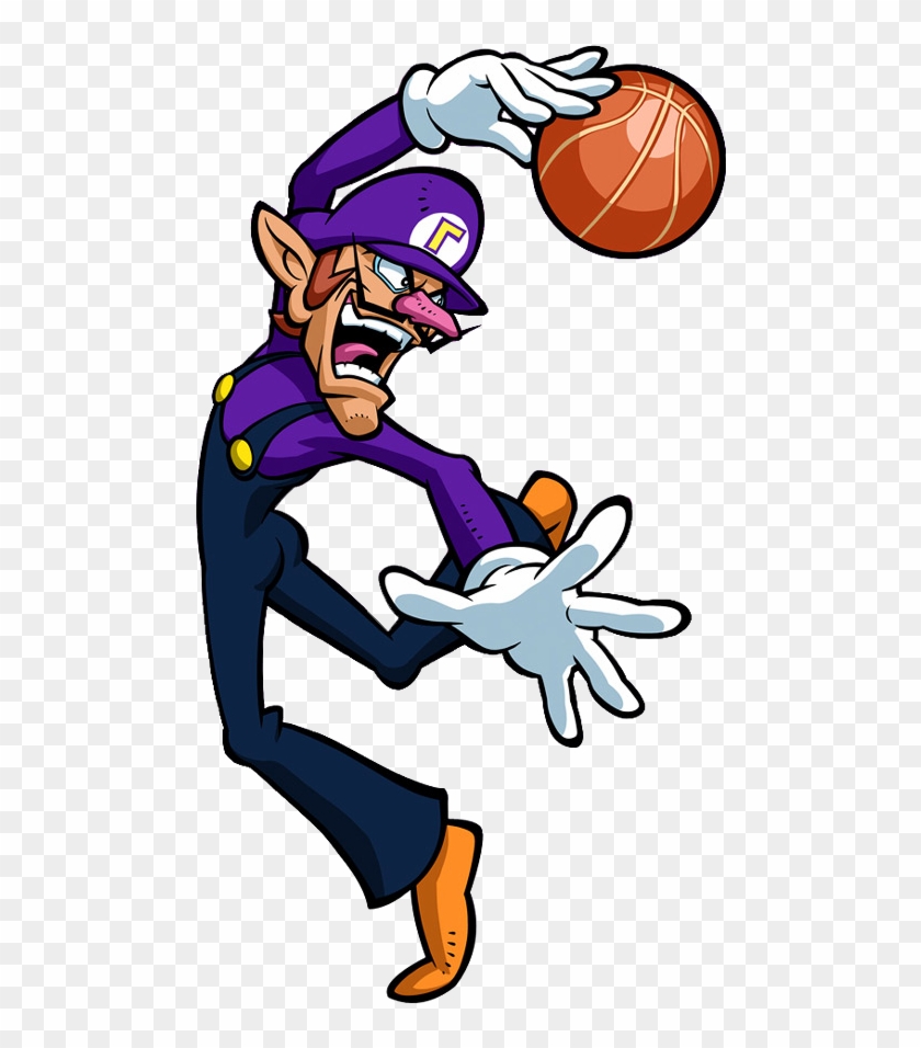 3 On 3 Basketball Clipart - Mario Hoops 3 On 3 Waluigi - Png Download