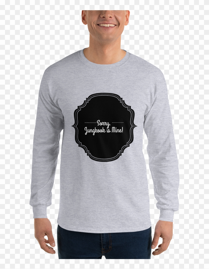 Jungkook Is Mine Men Long Sleeve Tee - Long-sleeved T-shirt Clipart #455210