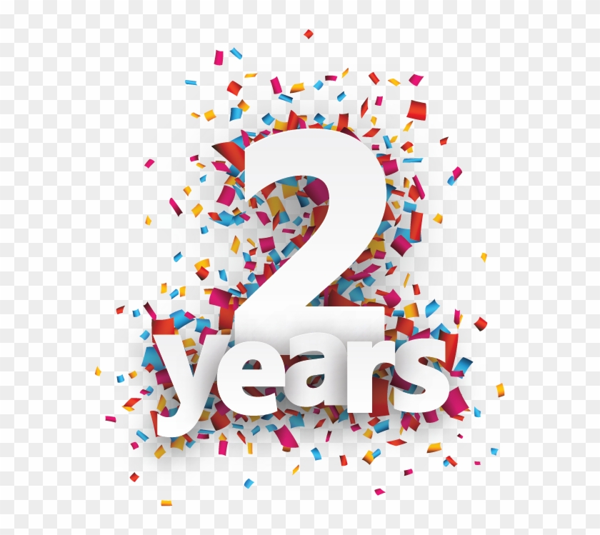 2 Years Celebration , Png Download - 2nd Year Work Anniversary Clipart