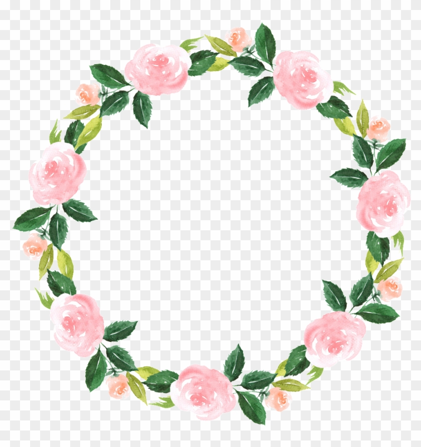 Hand Painted Pink Rose Flower Png Transparent Clipart