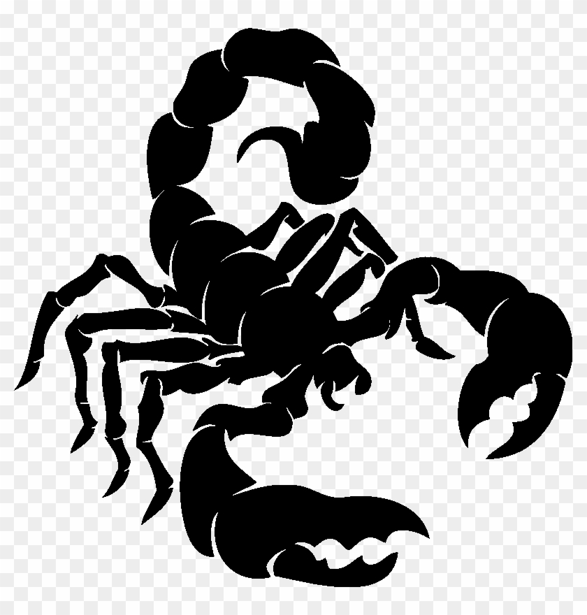 Sticker Design Scorpion Ambiance Sticker Si 0019 - Scorpion Clipart Black And White - Png Download