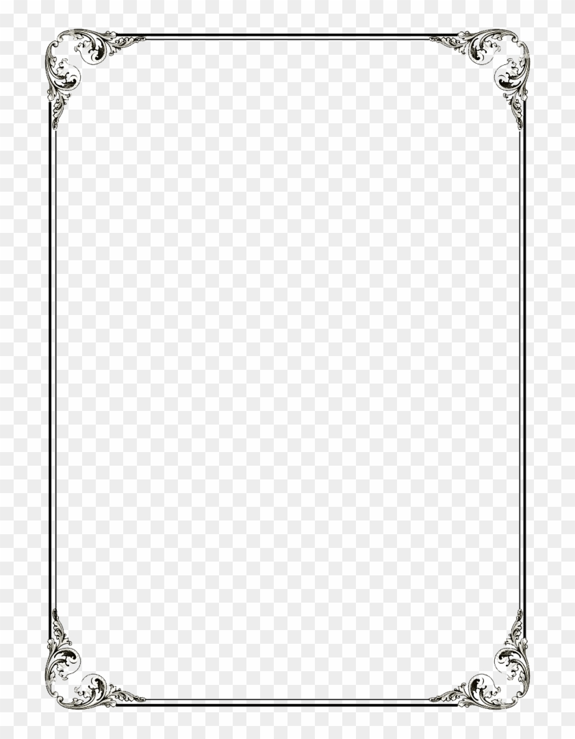 Black Border Frame Png File - Page Border Png File Clipart #455693