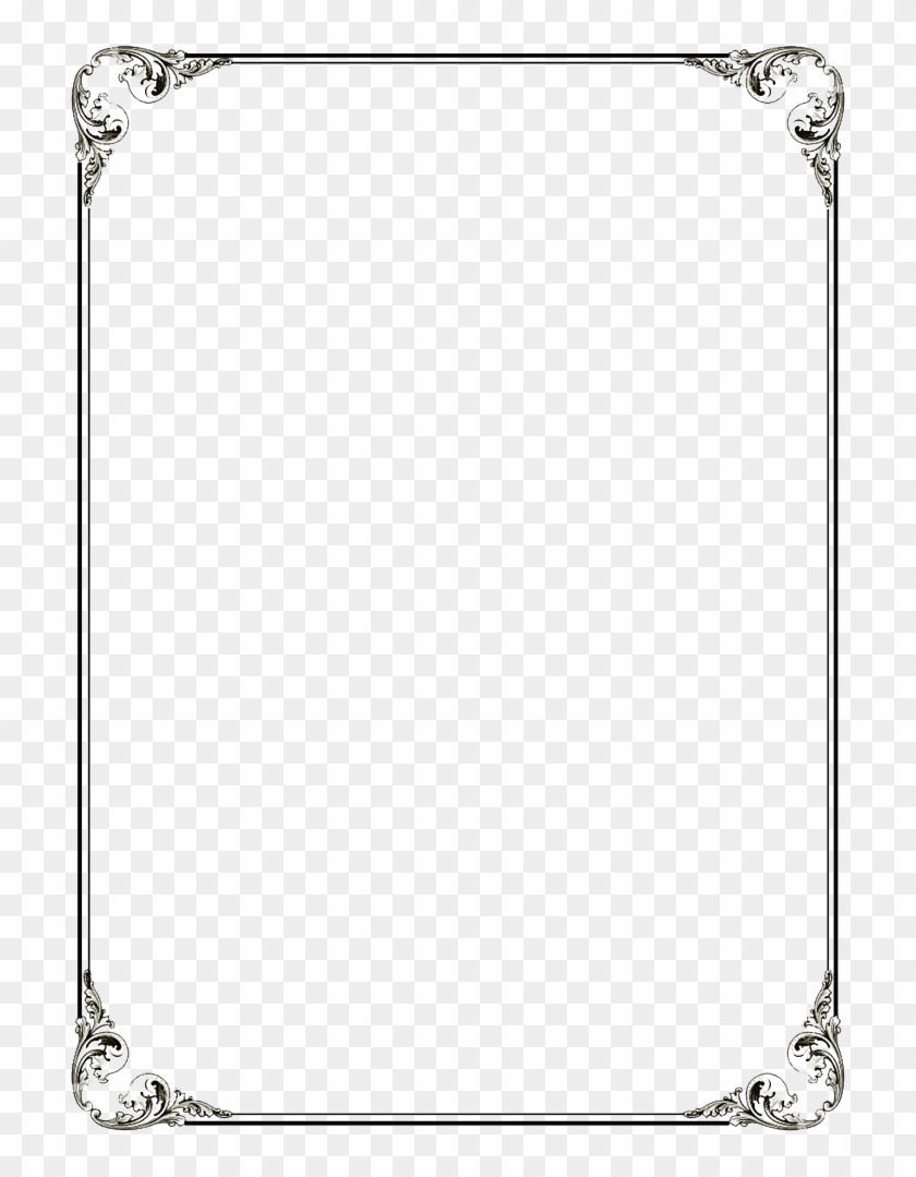 Black Border Frame Png File - Page Border Png File Clipart