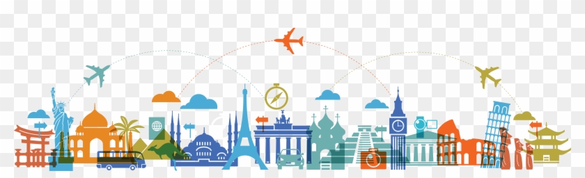 1175 X 313 8 - Transparent Travel Border Design Clipart