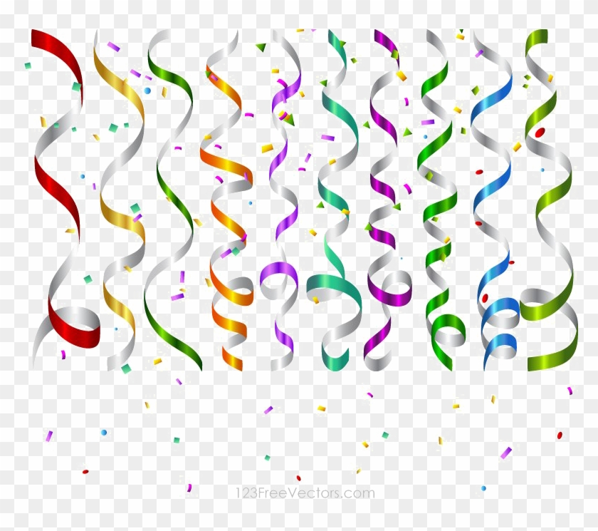 Celebration Png Picture - Birthday Clip Art Streamers Transparent Png #455748