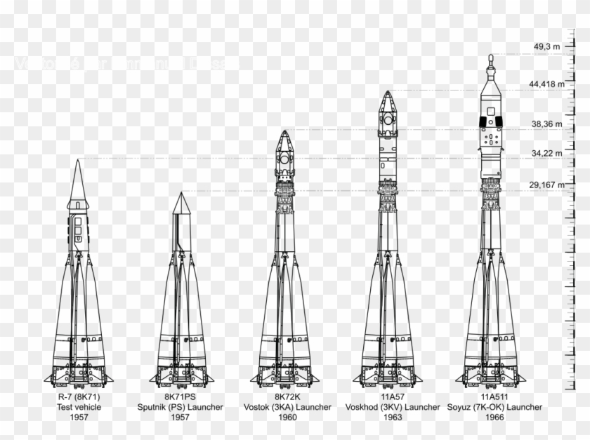 Clipart Black And White Download Sputnik Rocket Wikipedia - Sputnik Rocket - Png Download #455765
