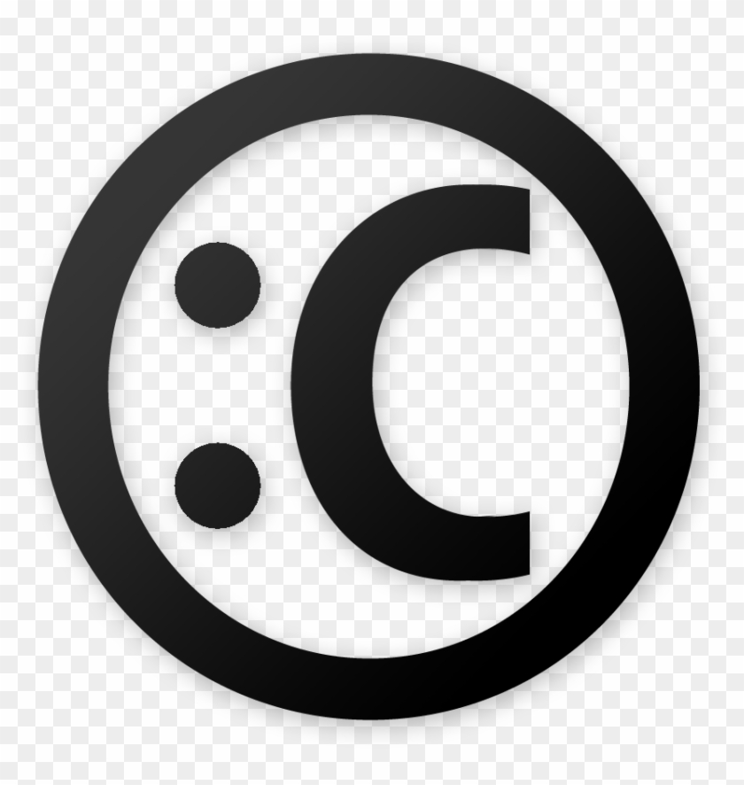 Copyright Symbol Frowny Face - Circle Clipart #455986